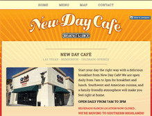 Tablet Screenshot of newdaycafe.com